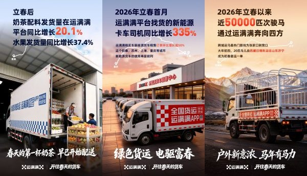春日消费哪里旺？运满满大数据：奶茶配料发货量同比涨20.1%，一个半月运马50000匹次